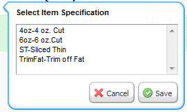 itemspecification